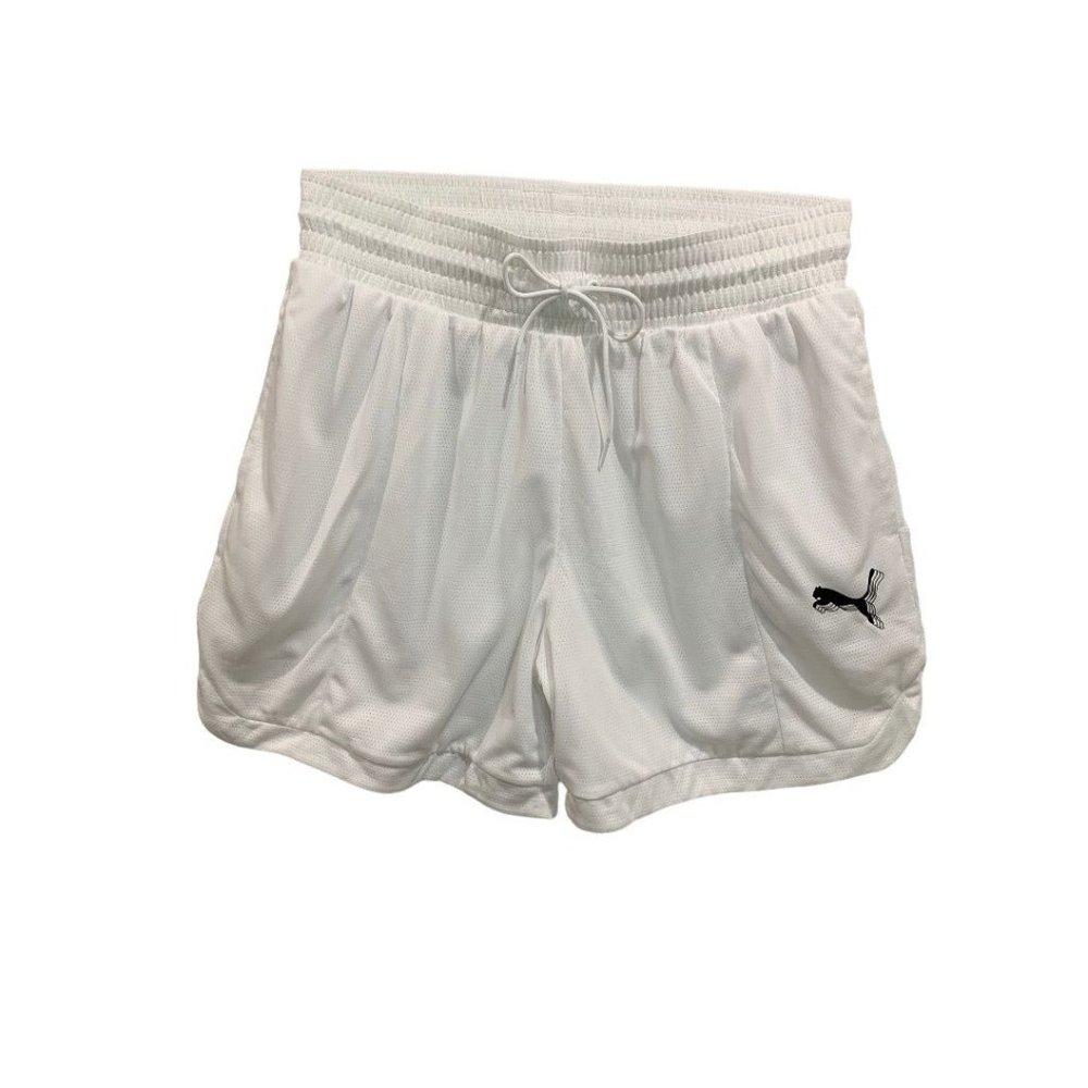 Small Puma Women's New White Foundation Shorts 539945 02 Pull On